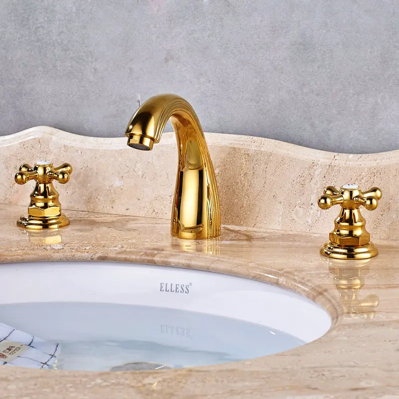 Uythner Большая скидка 3 шт. Новый дугообразный смеситель для раковины двойной