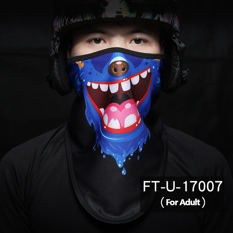 FT-U-17007 VanRee лыжные комбинезоны, лыжные маски для мужчин, женщин, детей, для мальчиков и девочек, теплые, флисовые, с принтом, для велоспорта, альпинизма, велосипедные маски - Цвет: FT-U-17007