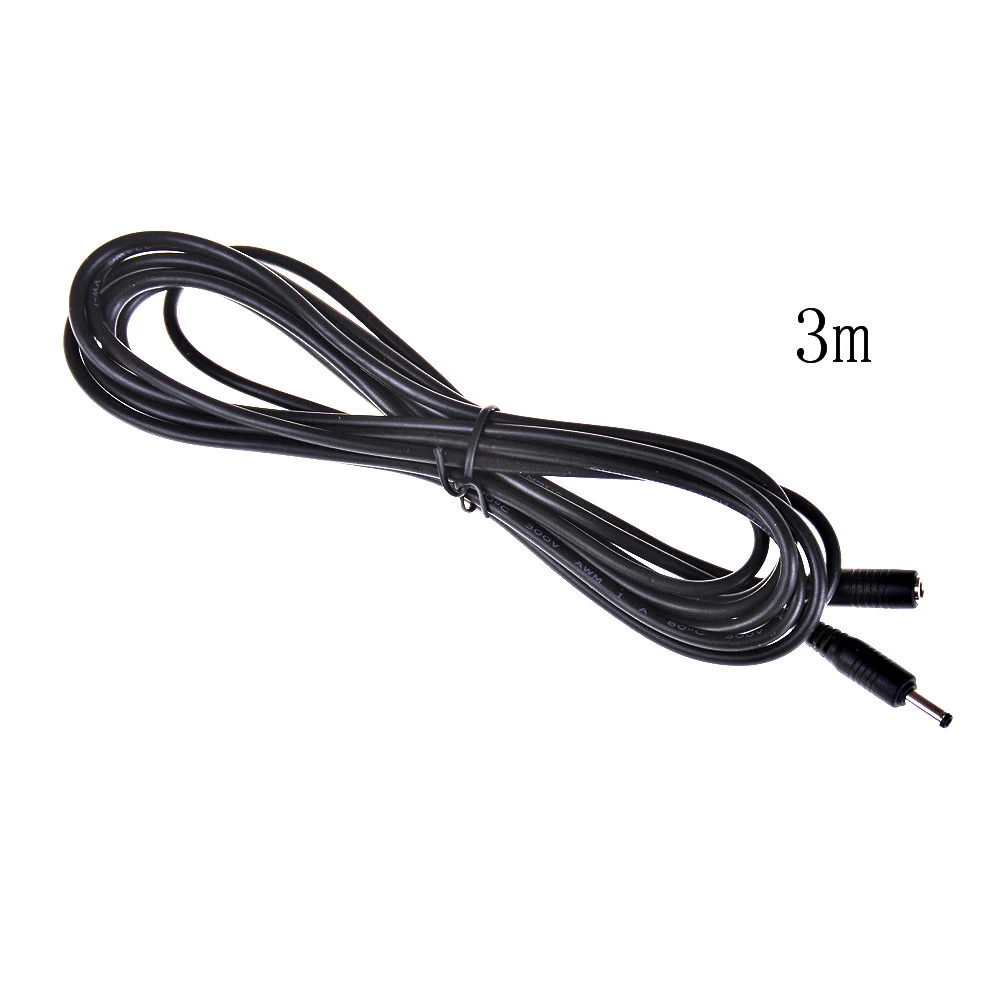 

1pc 10ft 1/1.5/3/5 Meters DC 5V Extension Power Cable 3.5*1.35mm For Smart CCTV Security Cameras