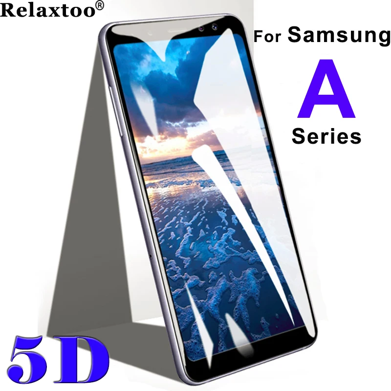 5D полное покрытие защитное стекло для Samsung A8 2018 A 8 плюс защита экрана Закаленное
