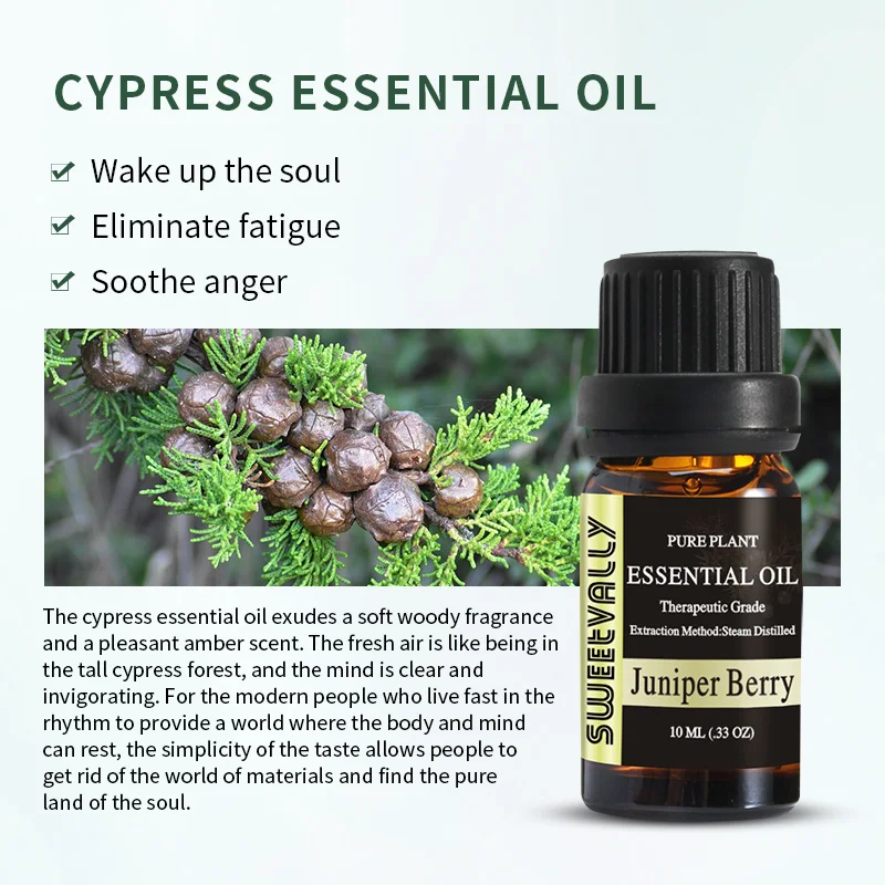 Эфирное масло Cypress 10 мл для диффузора горелка органическое Снятие напряжения