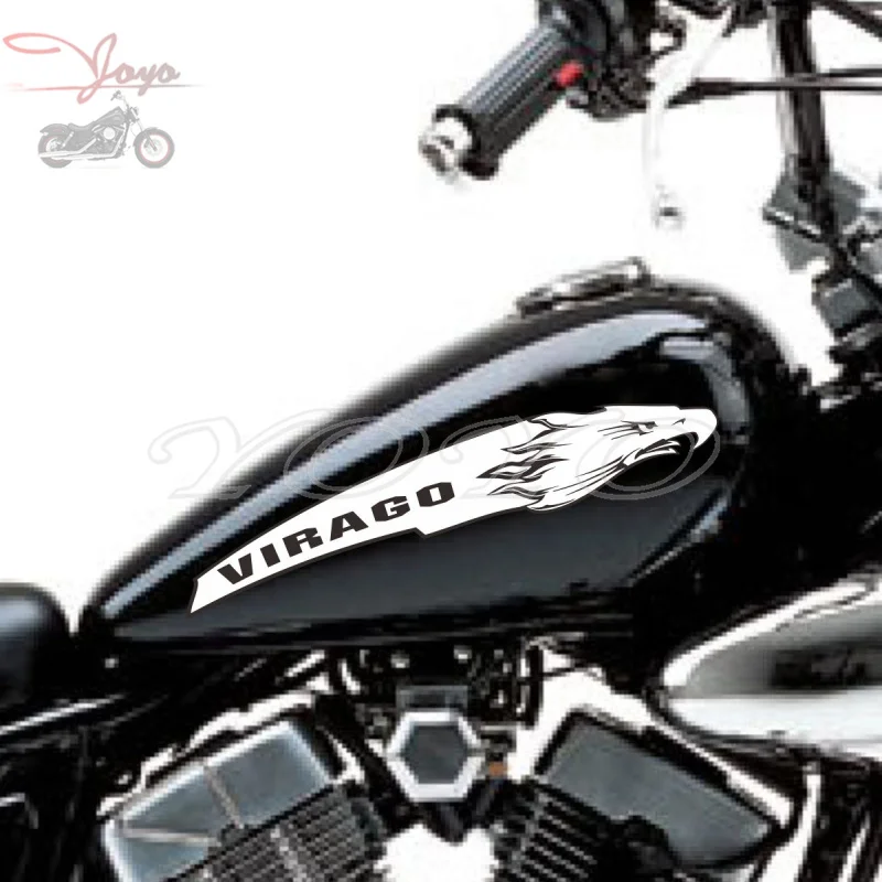 Custom Letters Decals Eagle Head Logo Sticker Gas Tank Stickers Vinyl Decal For Yamaha XV250 400 535 Virago
