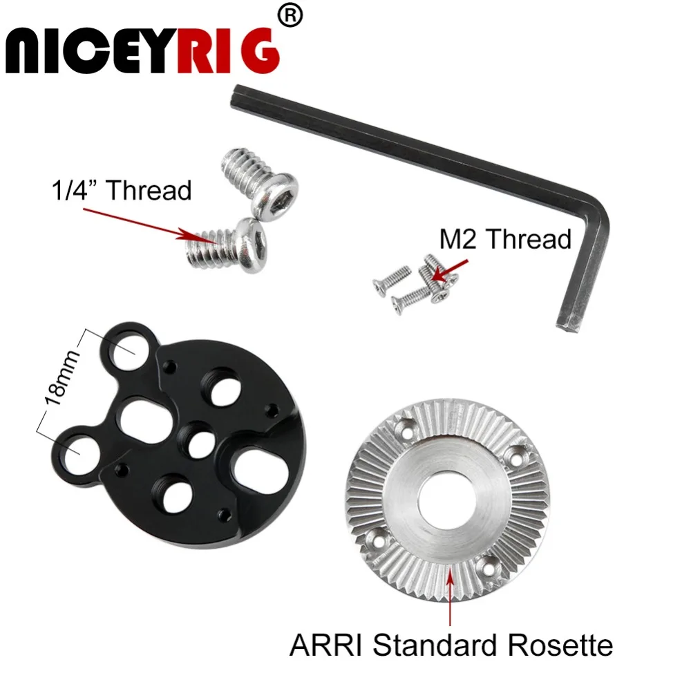 NICEYRIG ручка ARRI розетка монтажный адаптер клетка для камеры деревянная захват 1/4