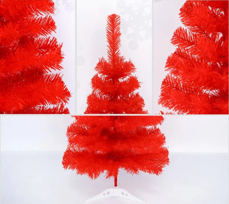 Бесплатная доставка вечерние Рождественские елки 90 см мини Красные тяжелые