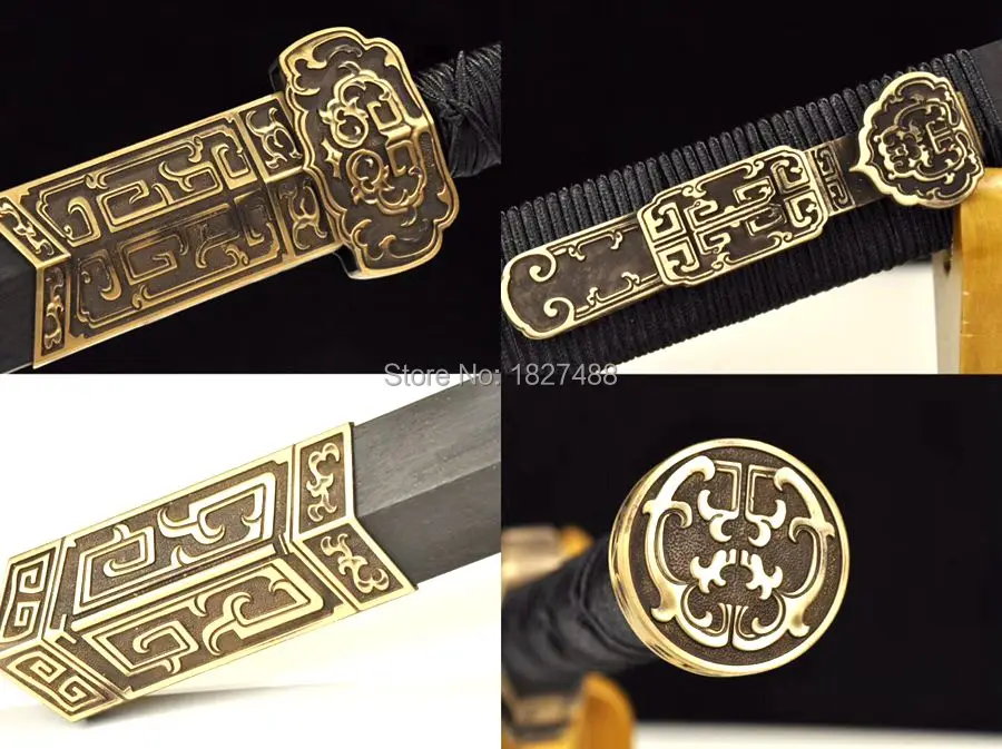 Прекрасный Красный T1095 сталь зодиака лезвие острый китайский ручной Dao меч RuYi Han