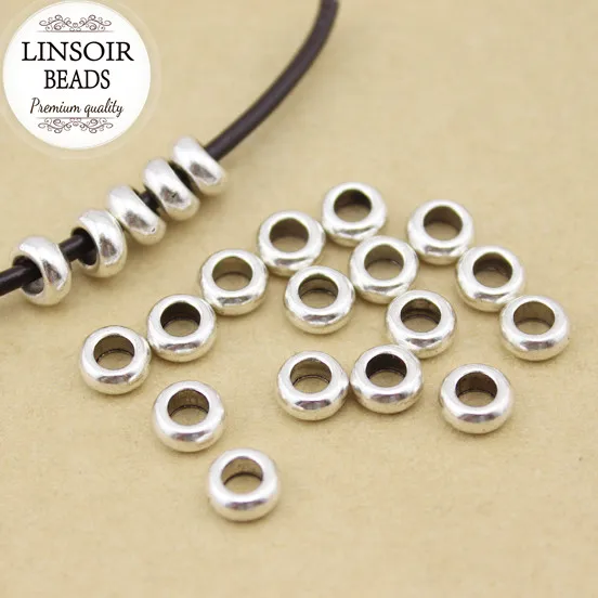 Разделительные бусины linnight 30 шт./лот из металлического сплава подходят для