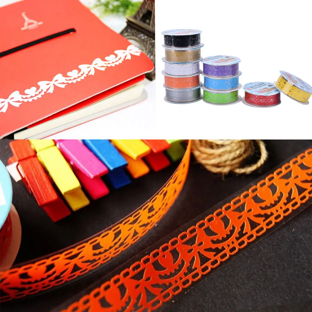 1 рулон DIY Васи декоративная клейкая бумага маскирующая лента новая кружевная