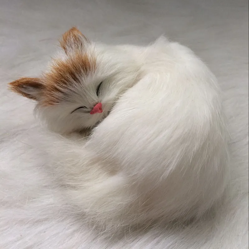 ZILIN восхитительный спящий Кот белый пушистый игрушка идеальный подарок для детей