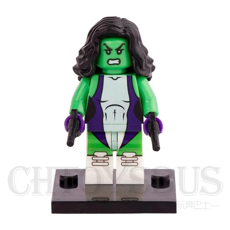 SingleSale Savage She Hulk Jennifer Captain America Civil War собрать супер героев Minifig модель DIY