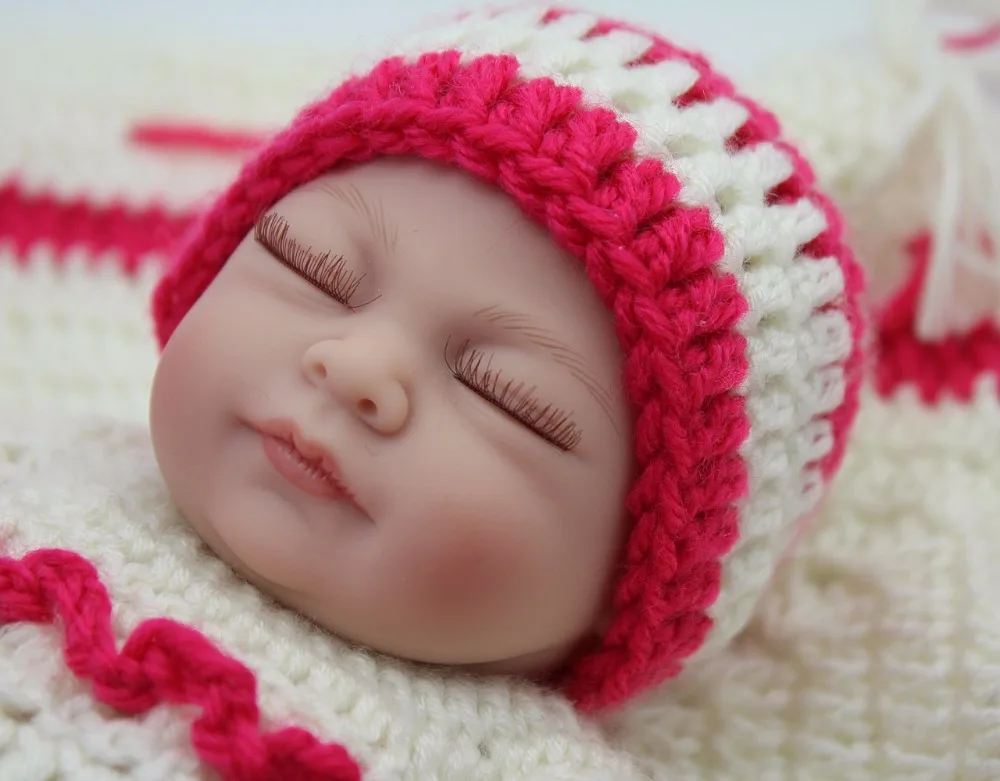 KAYDORA 10 дюймов 28 см полный Силиконовый Reborn Baby куклы живой реалистичный мини-Ванна Playmate Реалистичная Спящая девочка Menina игрушки для младенцев
