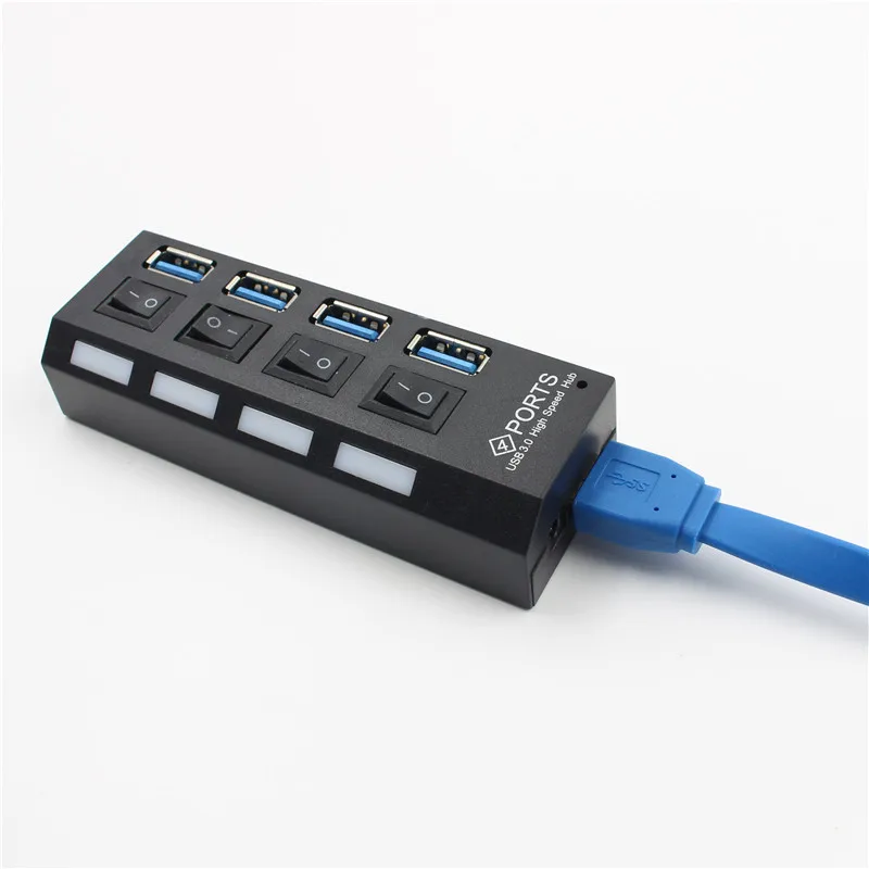 MEMTEQ 4 порта USB3.0 высокоскоростной концентратор для MacBook Samsung Galaxy S9/S8 Huawei черный