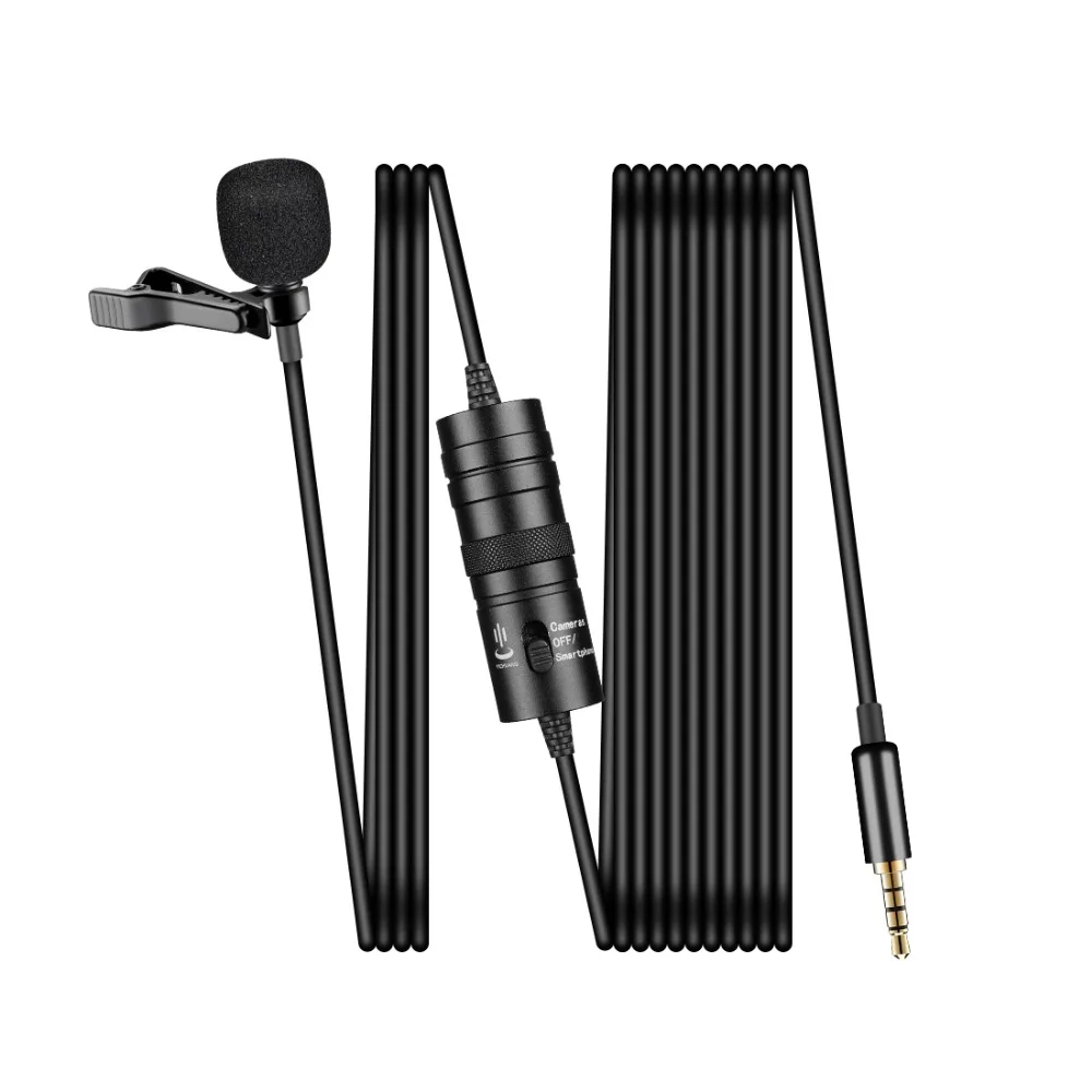 Lavalier аудио видео телефон микрофон конденсаторный рекордер для iPhone 6 Plus Canon Nikon DSLR