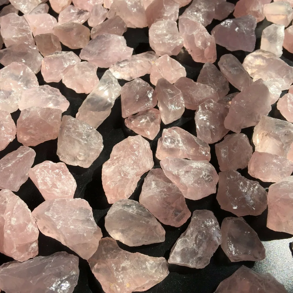 Cristal de cuarzo rosa Natural en bruto, 1000g, Lapidary rugoso Curaci&oacute;n-2
