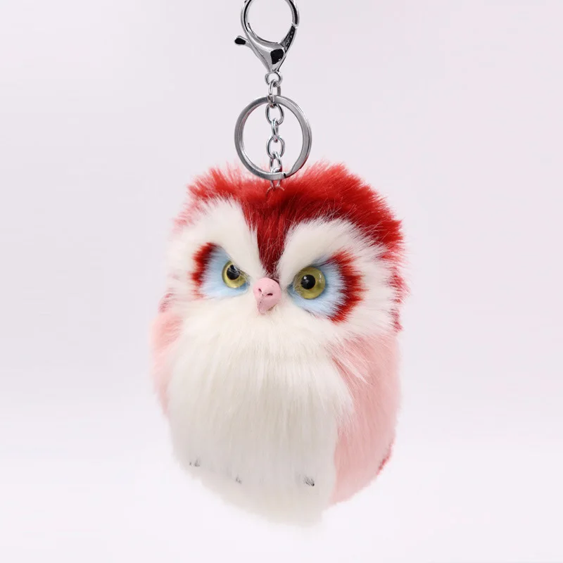 Брелки для ключей RE Cute Pompom Owl брелки с искусственным кроличьим мехом пушистые