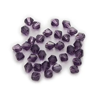 50 piece violet crystal glass cutfaceted bicone faceted beads for handmade bracelet necklaces diy jewelry making 4 8mm