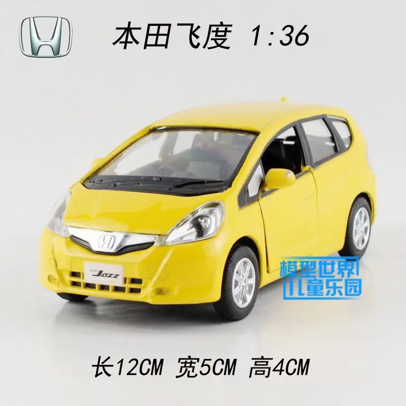Высокая имитация 1:36 Honda Fit модель автомобиля из сплава с откидывающейся спинкой