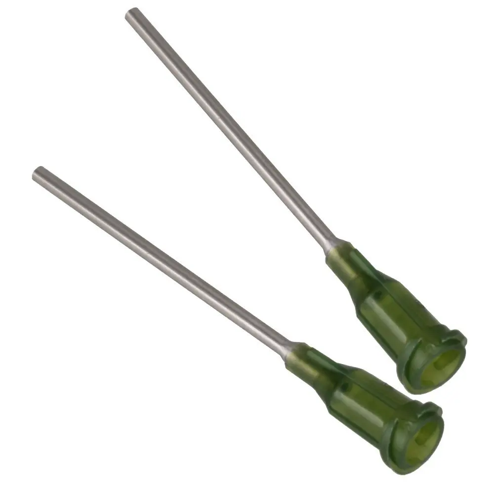 150pcs Green and Silver 1.5 Inch Length Blunt Dispensing Needles Syringe Needle Tips 14Ga | Инструменты