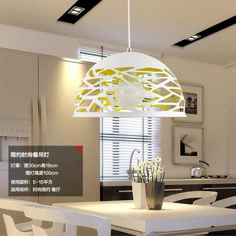 Железные круглые светодиодные подвесные светильники для ресторана гостиной