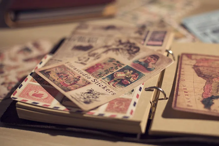 10 шт. винтажный бумажный штамп наклейки для фотографий реквизит декора DIY