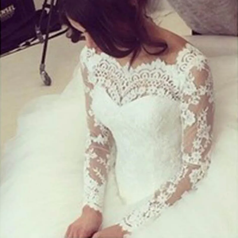 Vestido De noiva сексуальное бальное платье принцессы с горловиной лодочка длинным