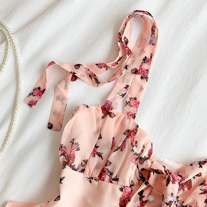 2019 Новая мода женские майки с принтом плиссированное платье v-образным вырезом и