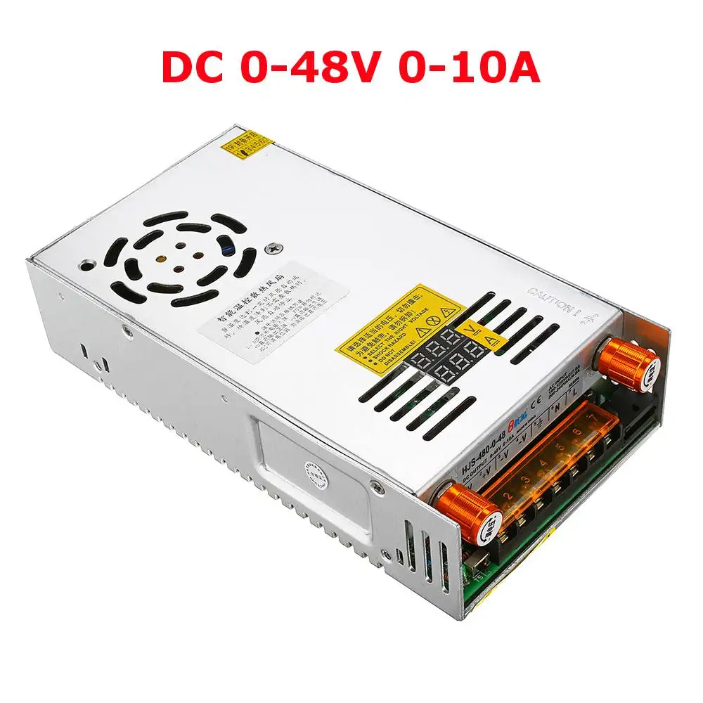 Золотой Переключение Питание трансформатор Регулируемый AC 110/220V DC/DC 0-24/36/48V 480W с двойным цифровым Дисплей для Батарея зарядки - Цвет: Золотой