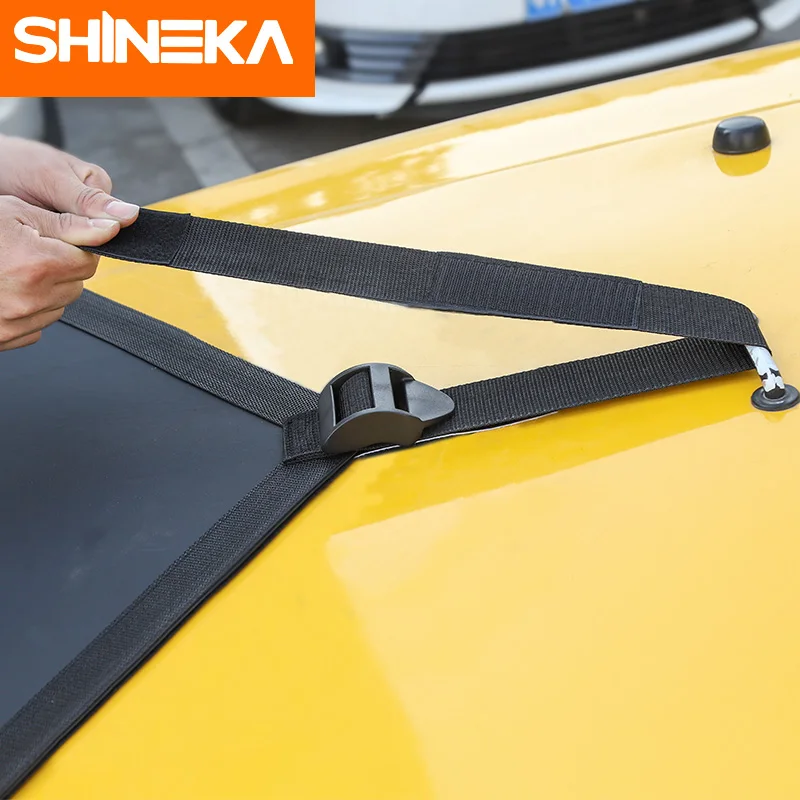 SHINEKA капоты двигателя внешняя крышка двигателя Холст Автомобиля Передняя крышка капота протектор Аксессуары для Jeep Wrangler TJ 1997-2006