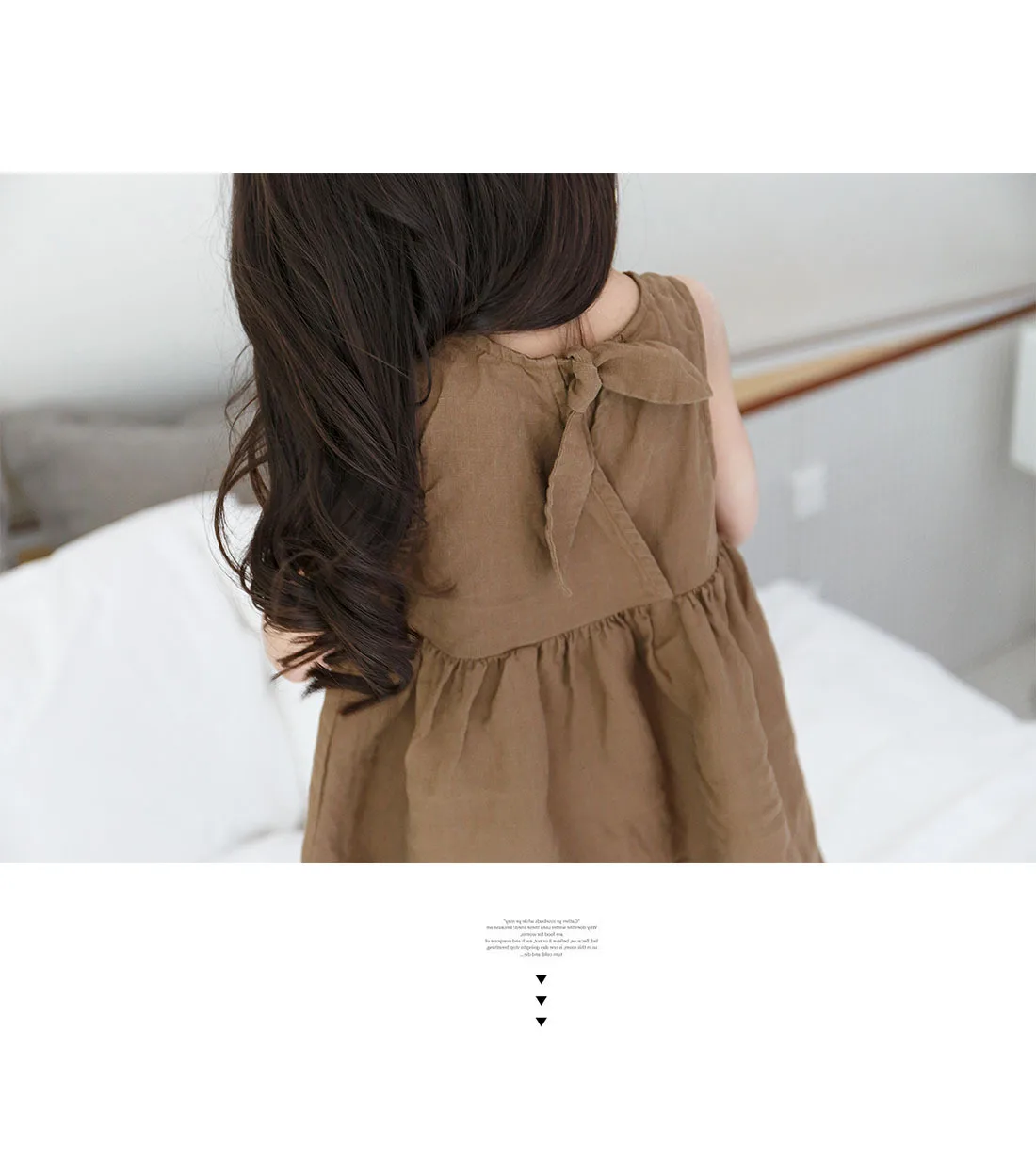 2019 Summer Big Girl Dress Bowknot Linen Sleeveless Teens Dresses Kids Outfits Brown Princess Party Frocks Children Clothing | Детская