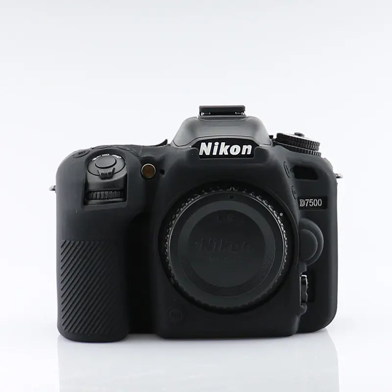 D7500 Black Камера силиконовый чехол Защитный чехол для Nikon Z7 Z6 D3400 D3500 D5300 D5500 D5600 D7100 D7200 D7500 D810 D810A D750 D850 DSLR - Цвет: D7500 Black