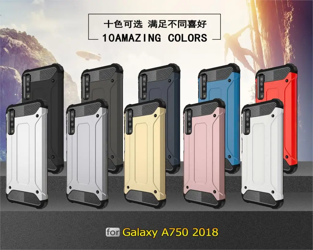Чехол Wolfsay для Samsung Galaxy A7 2018 гибридный прочный защитный чехол из ТПУ и ПК A750 Funda |