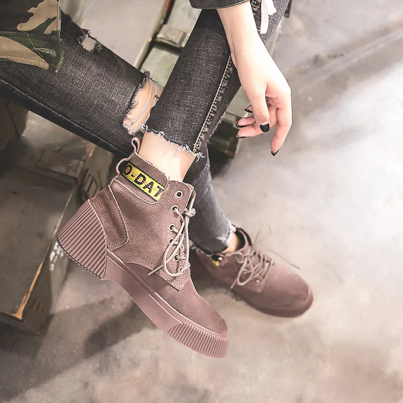 Jookrrix обувь Для женщин модный бренд леди chaussure осень для дышащая botas mujer Черный