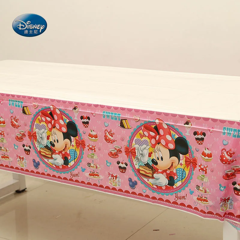 tablecover 1pcs Минни Мышь ребенка платье для девочек на день рождения розовая вечерние поставки одноразовая посуда для вечеринки подарочные столовые приборы сумки пластинчатый воздушный шар «бокал» - Цвет: tablecover 1pcs