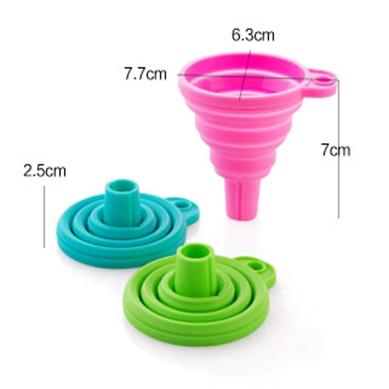 Высококачественные Пищевые силиконовые складные переносные воронки Висячие