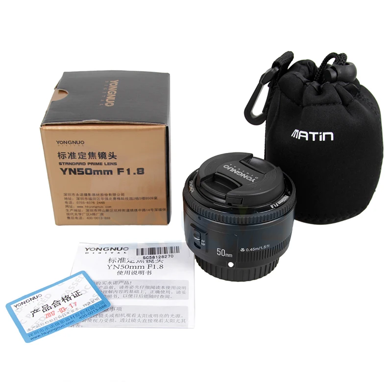 YONGNUO YN50mm F1.8 MF AF объектив YN50 диафрагма Автофокус для NIKON D7500 D7200 D5600 D5200 D750 D500 D5 D610 D90 DSLR