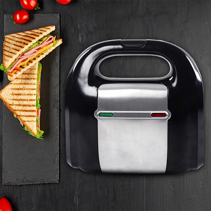 

High Quality Sandwich Maker Full-automatic Sandwich Toaster Stainless Steel DIY Waffle Panini Plate Breakfast Machine EU Plug