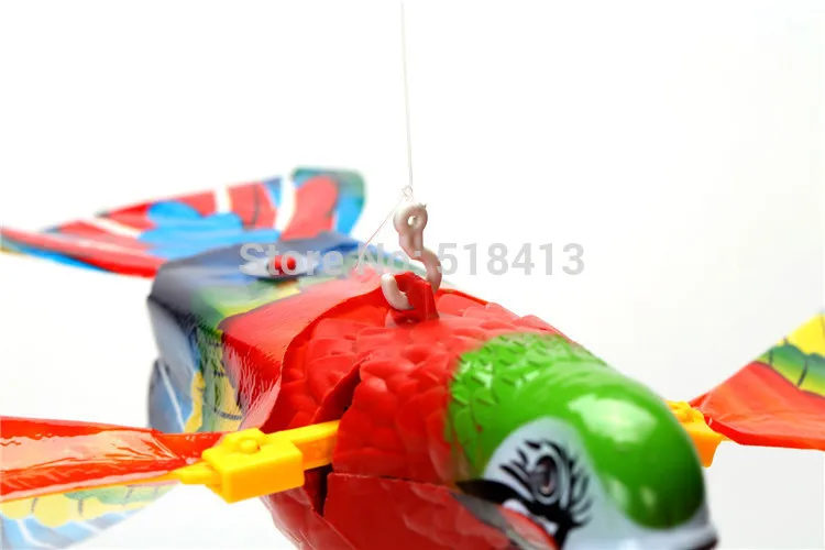 Электрический попугай при отключении птиц будет ярким голосом с лампой музыка