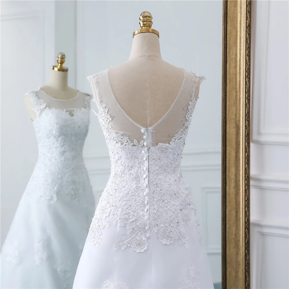 

Fansmile New Arrival A-Line Wedding Dresses 2020 Plus Size Customized Vestidos de Novia Princess Wedding Bride Dress FSM-532M