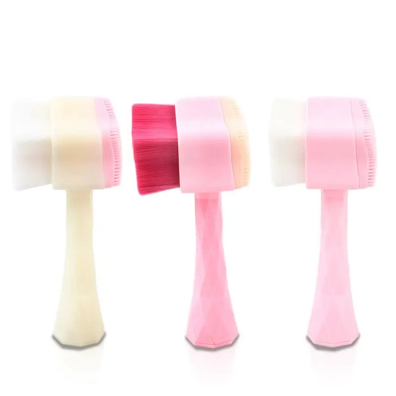 

12cm high quality nylon hair foundation makeup Brush small plastic handle face Brushes Tools