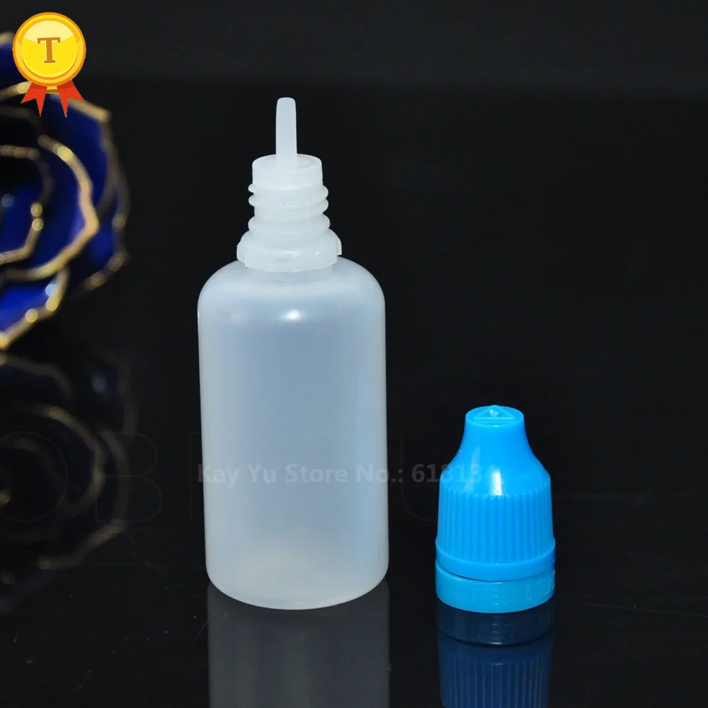 

1000pcs 30ml plastic dropper bottle with Childproof and tamper evident cap and long thin tip