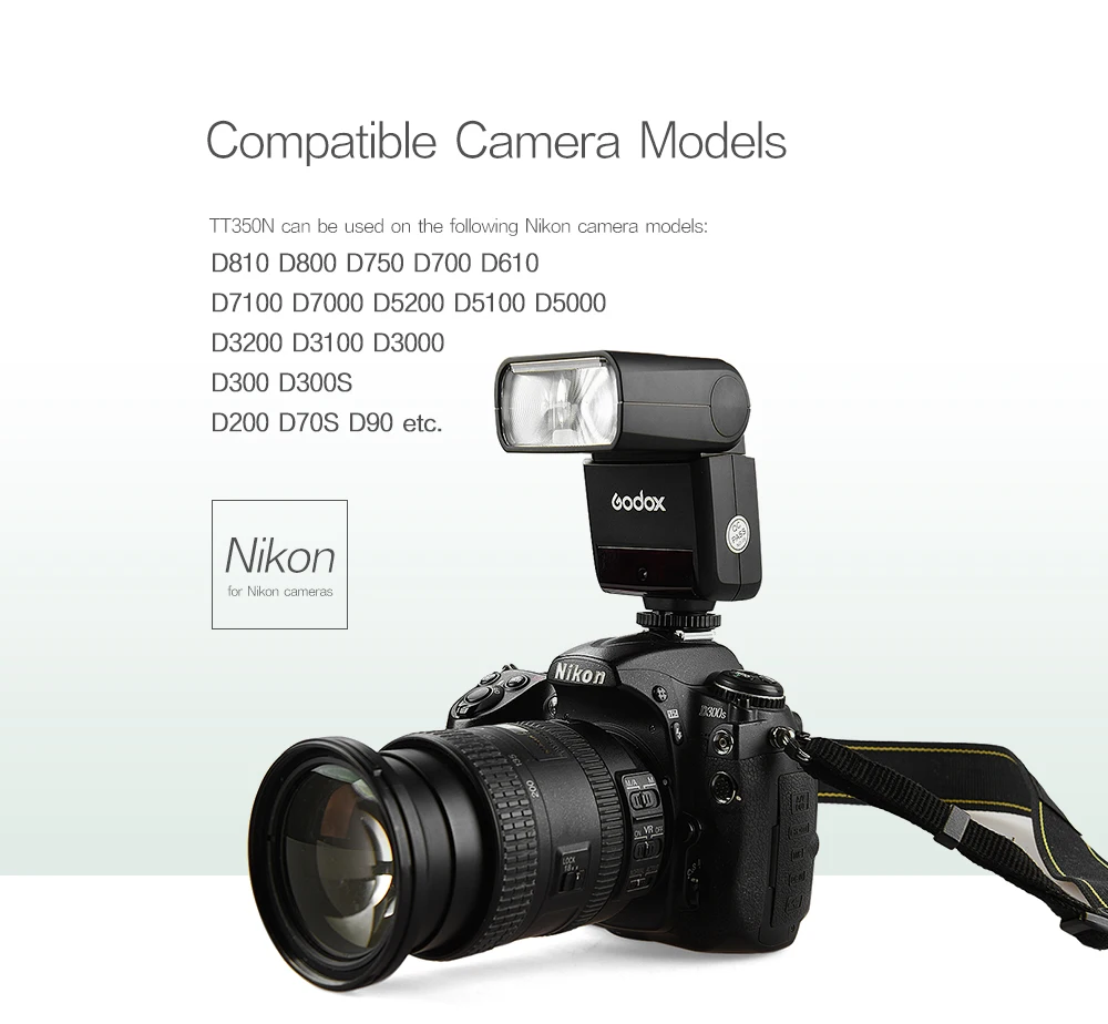 Мини-вспышка Godox TT350N 2 4G TTL HSS с триггерным передатчиком Xpro-N для Nikon | Электроника