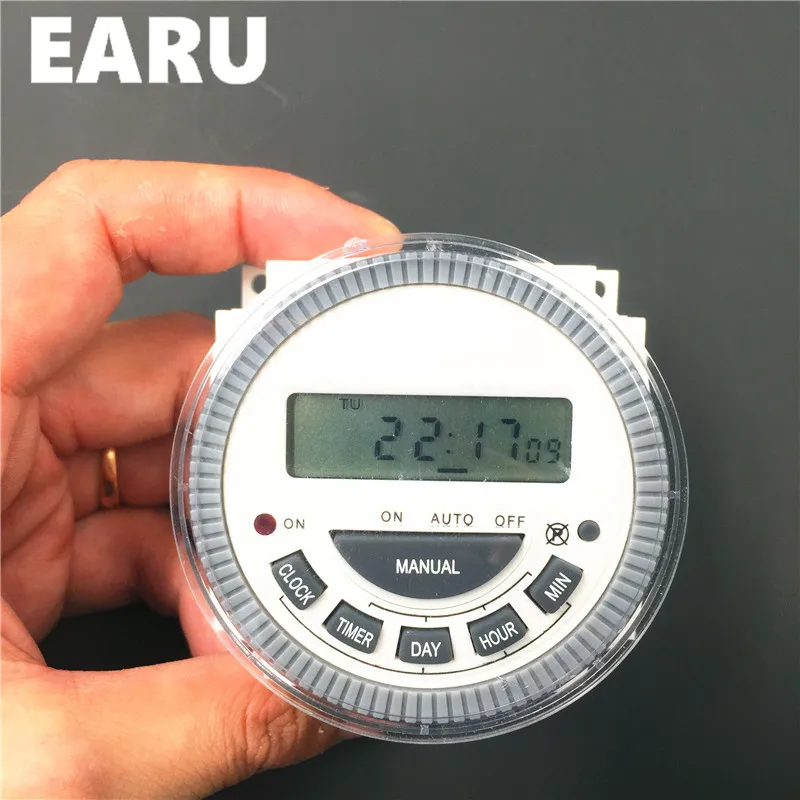 ERU TM619 AC 220V 230V 240V цифровой lcd Таймер питания программируемый реле времени с UL указанным Реле 16А, простая проводка