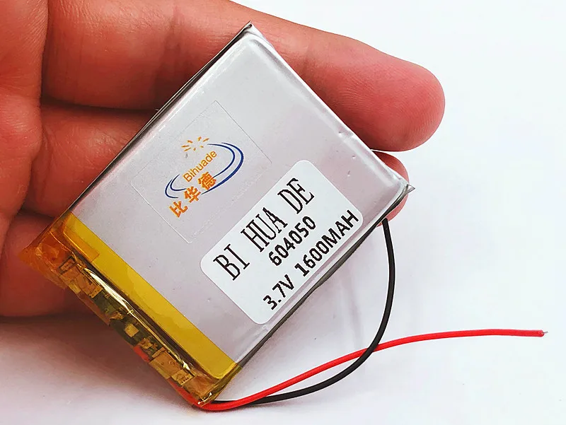 3.7V 1600mAh 604050 Lithium Polymer Li-Po Rechargeable Battery Li cells For Toy MP3 MP4 MP5 GPS Power Bank Speaker Tablet DIY |