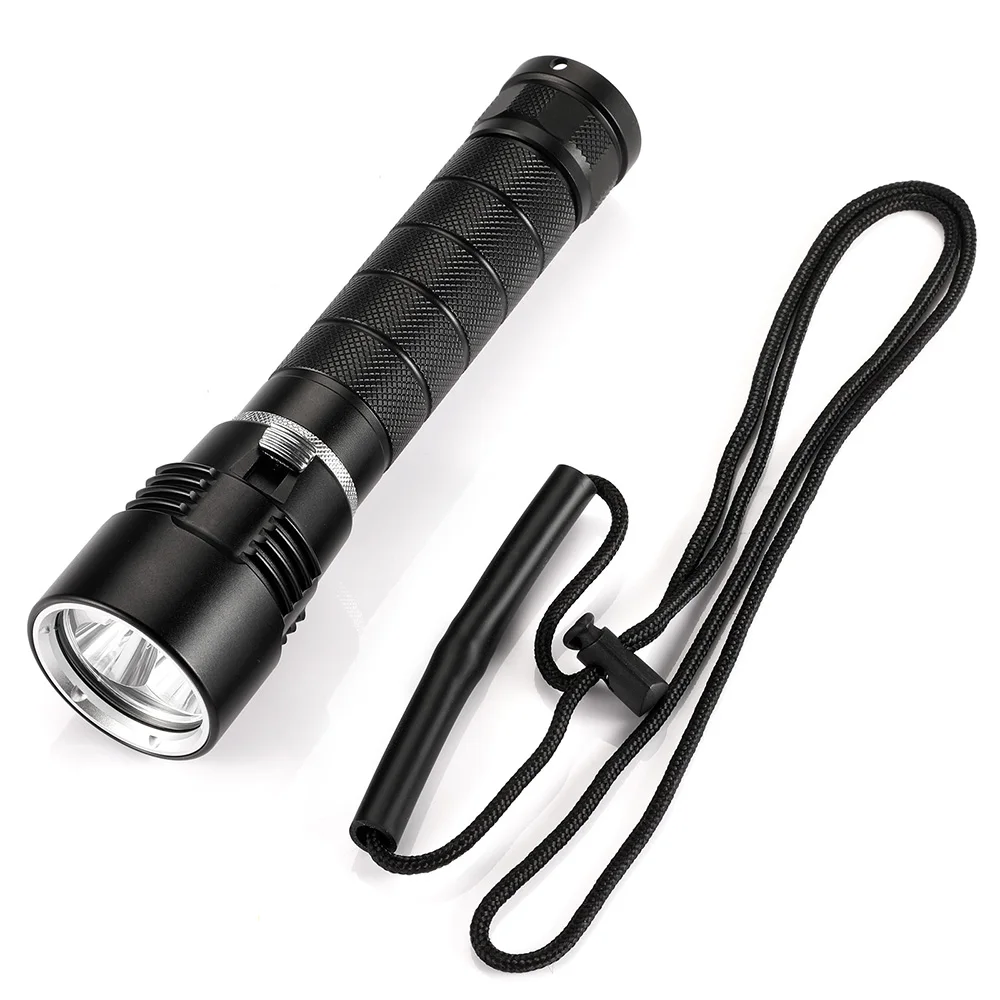 

Ultra Bright 3x XM-L2 4500 Lumen Scuba LED Diving Flashlight 26650 Diving Torch IPX8 Waterproof Underwater 100 Meter lamp