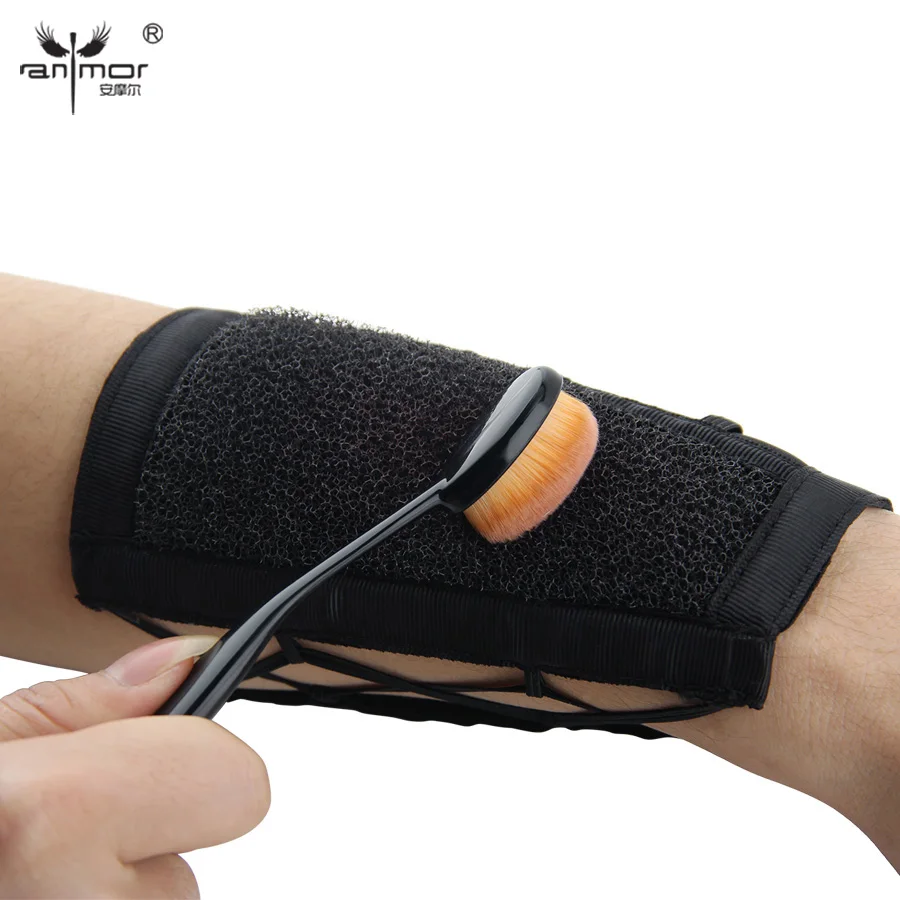 Профессиональная Кисть для макияжа Anmor косметическая цветная щетка губка снятия