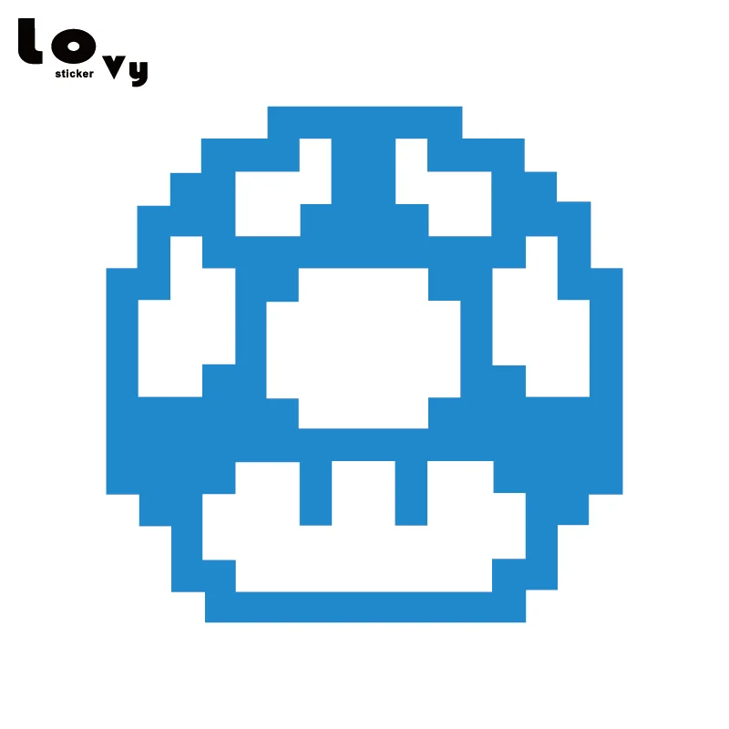 Mario 8 бит power Up гриб виниловая наклейка автомобиля мультфильм автомобиль для окно