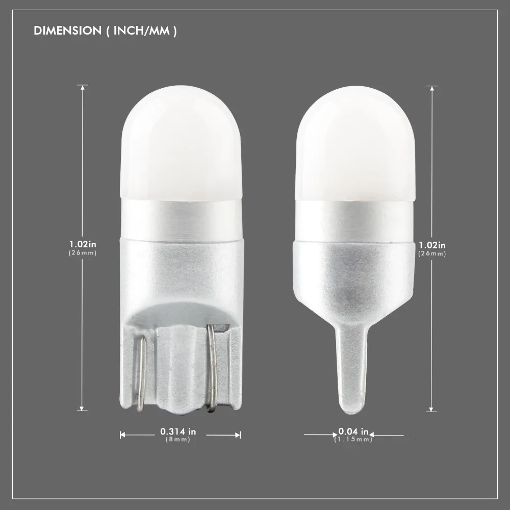 10 шт. T10 светодиодные лампы W5W 3030 SMD Led противотуманных фар автомобиля DRL 194 168