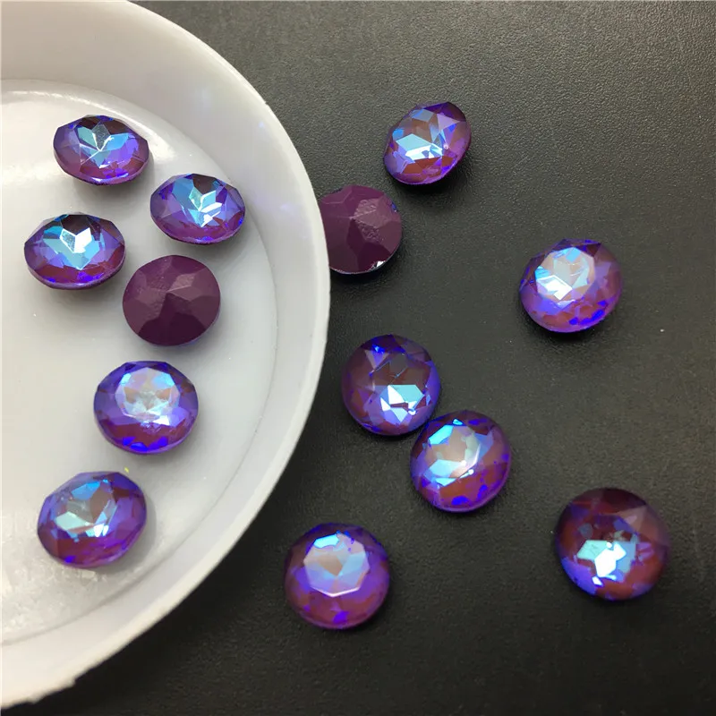 Топ-камень маленький мокко цвет АБ K9 Круглый из горного хрусталя Baoshihua 8 мм