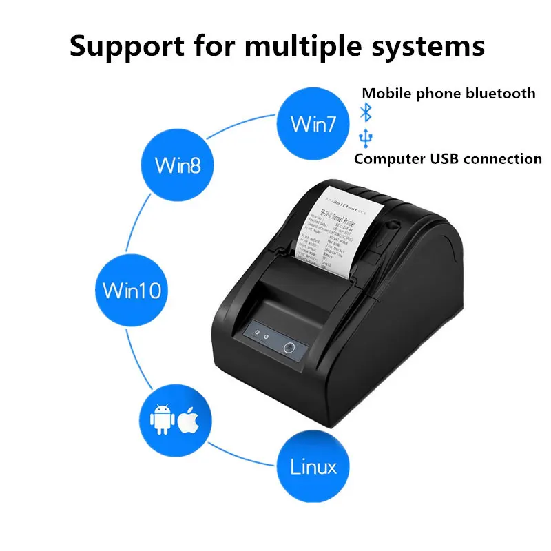 NETUM NT-1890T 58 мм Термопринтер USB Bluetooth термопринтер RS232 POS принтер для ресторана и супермаркета
