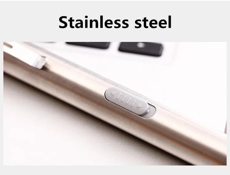 Желтый/белый медицинский фонарик USB перезаряжаемая ручка из нержавеющей стали