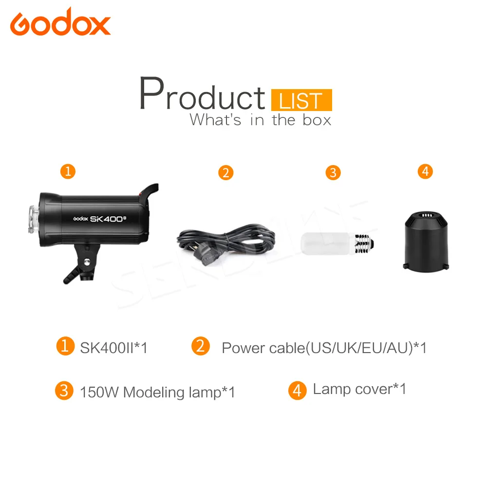 Godox Вспышка SK400II Профессиональная студия Flash SK Series 110V/220V Мощность Max 400W GN65 со